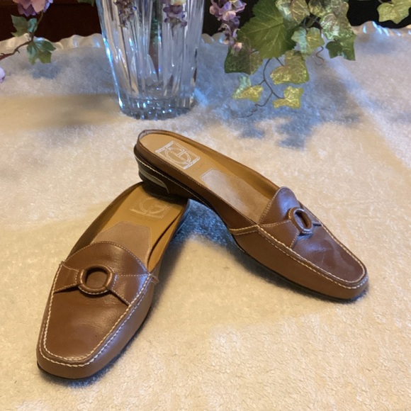 Cole Haan Brown Leather Slip-On Loafers - Picture 1 of 8